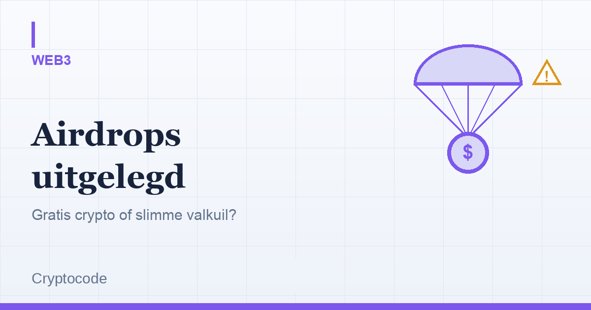 Artikelafbeelding voor: Airdrops uitgelegd: gratis crypto of slimme valkuil?