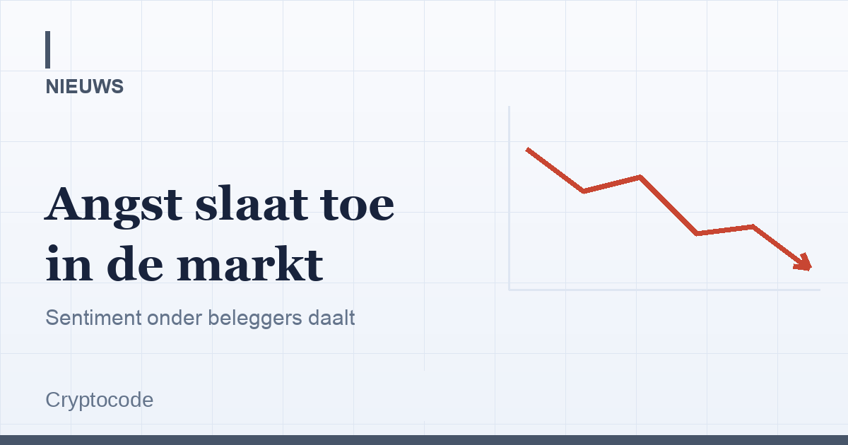 Artikelafbeelding voor: Angst slaat opnieuw toe onder crypto-beleggers