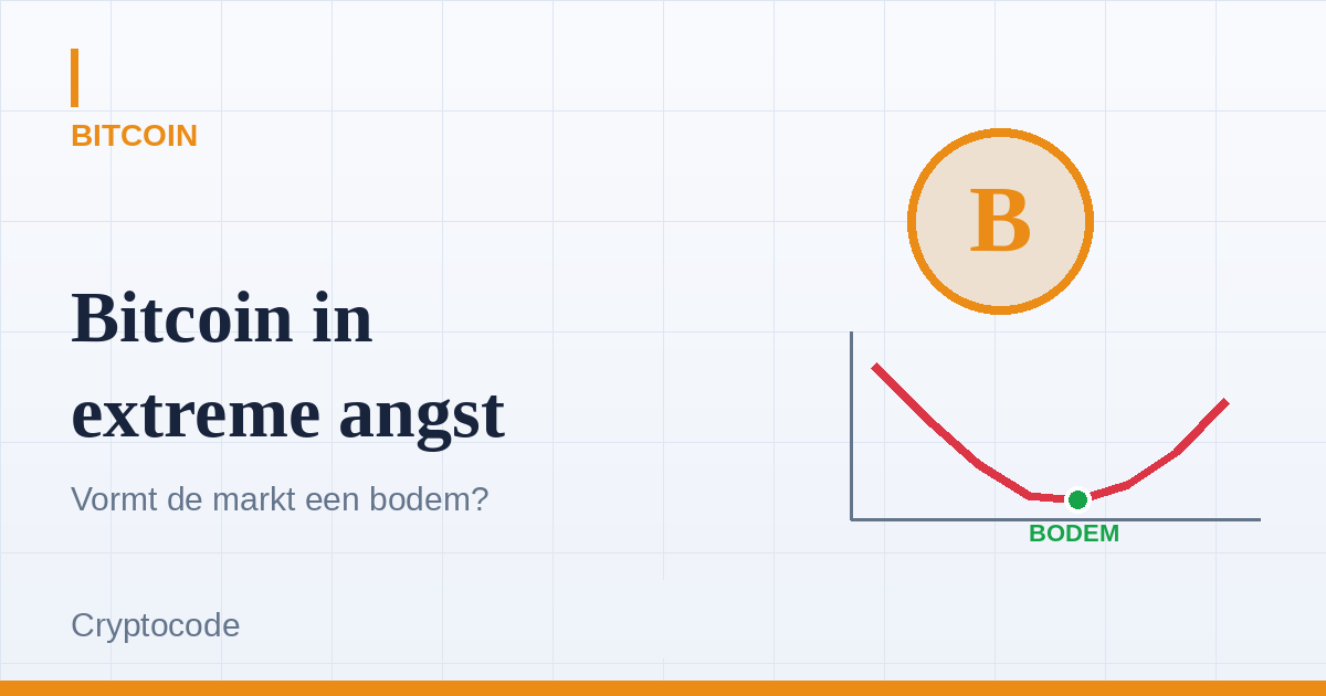 Artikelafbeelding voor: Bitcoin in extreme angst: vormt de markt een bodem?