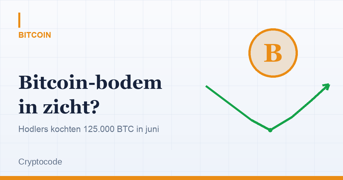 Artikelafbeelding voor: Bitcoin-bodem in zicht? Hodlers kochten 125.000 BTC in juni