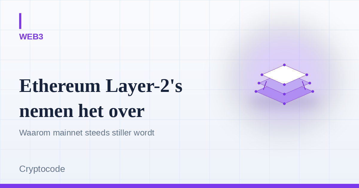 Artikelafbeelding voor: Ethereum Layer-2's nemen het over: waarom mainnet steeds stiller wordt
