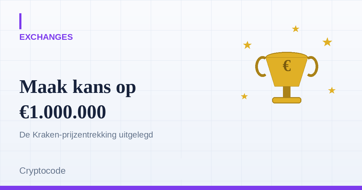 Artikelafbeelding voor: Maak kans op €1.000.000 bij Kraken: zo werkt de prijzentrekking