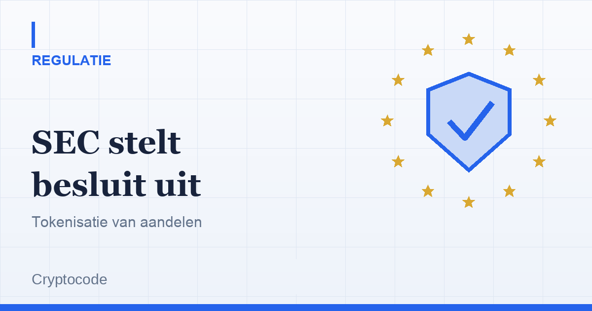 Artikelafbeelding voor: SEC stelt beslissing over tokenisatie van aandelen uit