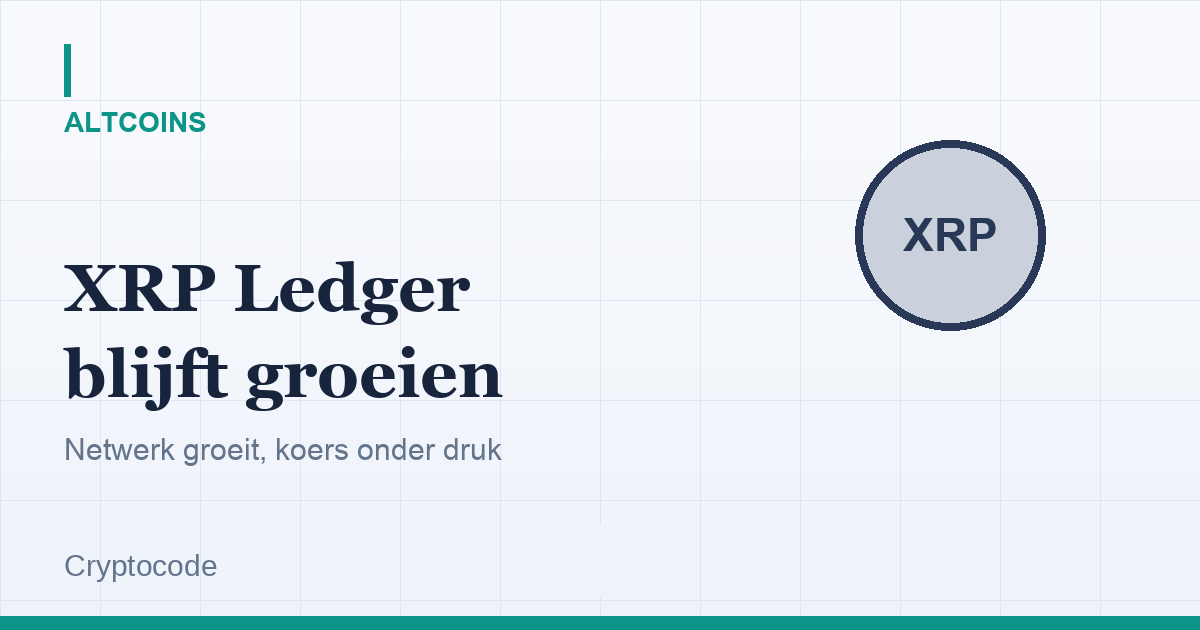 Artikelafbeelding voor: XRP Ledger blijft groeien terwijl de koers onder druk staat